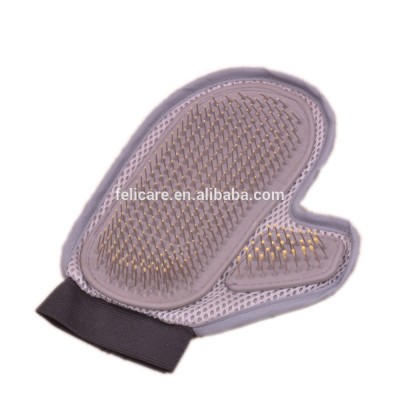 Grey Rubber Dogs pet brush brushing grooming glove