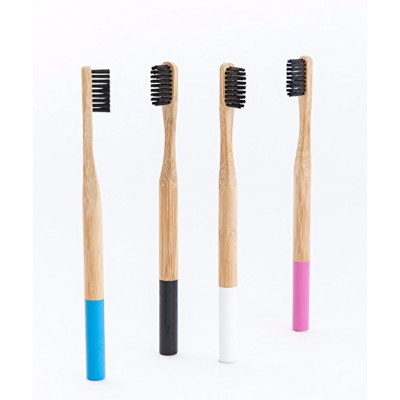 Wholesale Disposable natural bamboo toothbrush 4 pack,bamboo tooth brush,bamboo toothbrush charcoal