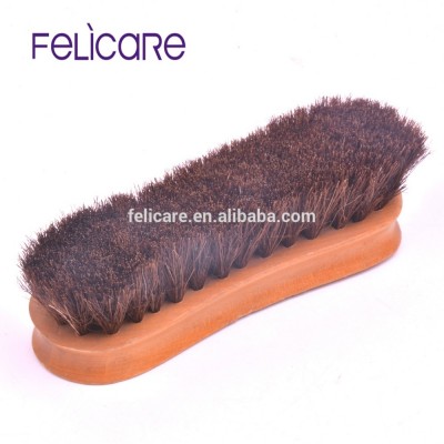 Natural color shoe polish cleaning brush horse hair