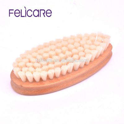 Natural color Plastic hair wooden shoe brush polish