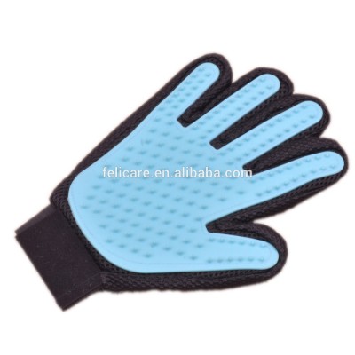 Blue Eco-Friendly Rubber Dogs pet glove grooming