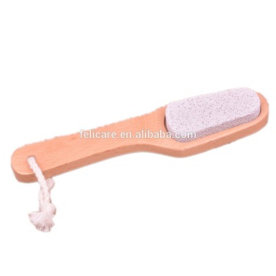 Natural color Private label Wooden foot file pumice