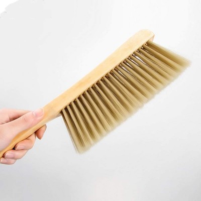 Natural wooden nylon dust bed sheet cleaner cleaning brush